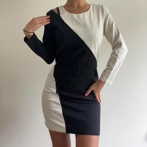 Black white print dress ALICE & OLIVIA SIZE L